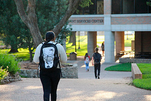 Student on campus